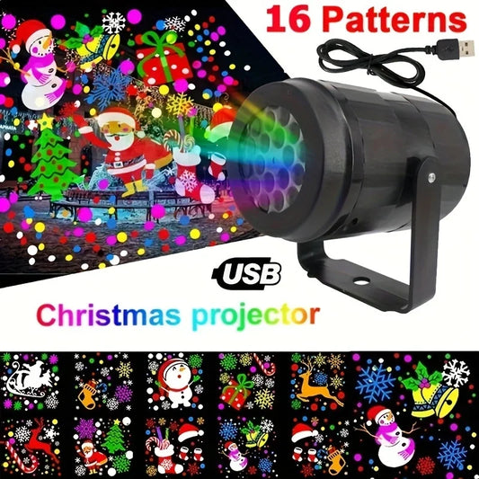 Rotating Snowflake Laser Light Projector